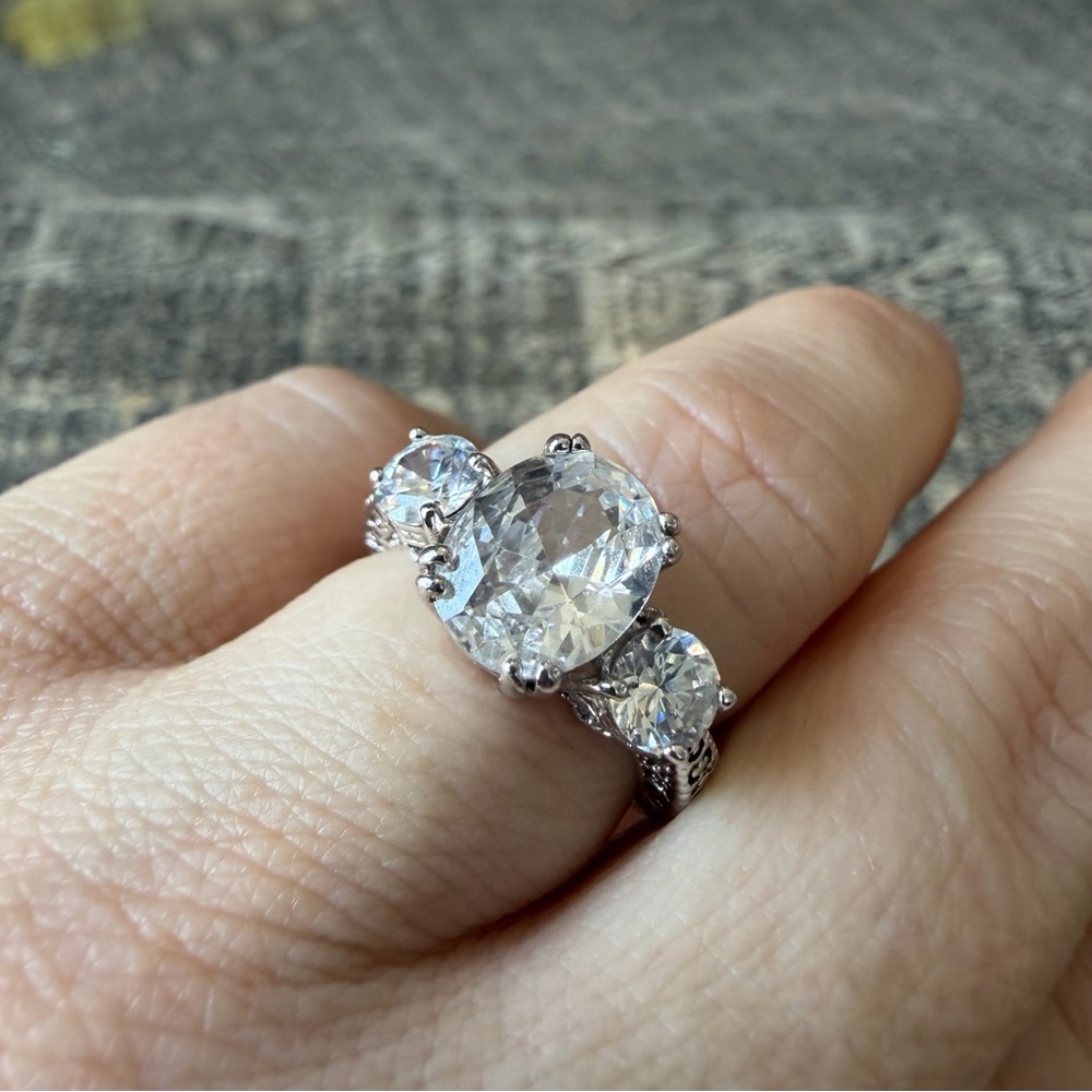 Sterling Silver Vintage Inspired Art Deco Ring - Picture 13 of 13